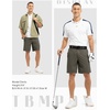 image:imageTBMPOY Mens 9 Golf Shorts Stretch Quick Dry Casual Dress Shorts Flat Front Lightweight for Work Business TravelB1brown