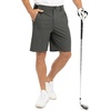 image:imageTBMPOY Mens 9 Golf Shorts Stretch Quick Dry Casual Dress Shorts Flat Front Lightweight for Work Business TravelB1dark Grey