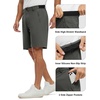 image:imageTBMPOY Mens 9 Golf Shorts Stretch Quick Dry Casual Dress Shorts Flat Front Lightweight for Work Business TravelB1dark Grey