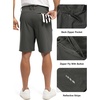 image:imageTBMPOY Mens 9 Golf Shorts Stretch Quick Dry Casual Dress Shorts Flat Front Lightweight for Work Business TravelB1dark Grey