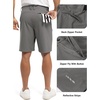 image:imageTBMPOY Mens 9 Golf Shorts Stretch Quick Dry Casual Dress Shorts Flat Front Lightweight for Work Business TravelB1grey