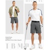 image:imageTBMPOY Mens 9 Golf Shorts Stretch Quick Dry Casual Dress Shorts Flat Front Lightweight for Work Business TravelB1grey