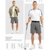 image:imageTBMPOY Mens 9 Golf Shorts Stretch Quick Dry Casual Dress Shorts Flat Front Lightweight for Work Business TravelB1grey