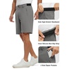 image:imageTBMPOY Mens 9 Golf Shorts Stretch Quick Dry Casual Dress Shorts Flat Front Lightweight for Work Business TravelB1grey