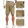 image:imageTBMPOY Mens 9 Golf Shorts Stretch Quick Dry Casual Dress Shorts Flat Front Lightweight for Work Business TravelB1khaki
