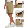 image:imageTBMPOY Mens 9 Golf Shorts Stretch Quick Dry Casual Dress Shorts Flat Front Lightweight for Work Business TravelB1khaki