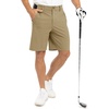 image:imageTBMPOY Mens 9 Golf Shorts Stretch Quick Dry Casual Dress Shorts Flat Front Lightweight for Work Business TravelB1khaki