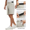 image:imageTBMPOY Mens 9 Golf Shorts Stretch Quick Dry Casual Dress Shorts Flat Front Lightweight for Work Business TravelLight Gray