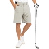 image:imageTBMPOY Mens 9 Golf Shorts Stretch Quick Dry Casual Dress Shorts Flat Front Lightweight for Work Business TravelLight Gray