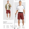 image:imageTBMPOY Mens 9 Golf Shorts Stretch Quick Dry Casual Dress Shorts Flat Front Lightweight for Work Business TravelWine Red
