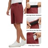 image:imageTBMPOY Mens 9 Golf Shorts Stretch Quick Dry Casual Dress Shorts Flat Front Lightweight for Work Business TravelWine Red