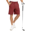image:imageTBMPOY Mens 9 Golf Shorts Stretch Quick Dry Casual Dress Shorts Flat Front Lightweight for Work Business TravelWine Red