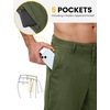 image:imageTBMPOY Mens Linen Pants Casual Travel 5 Pockets Lightweight Breathable Dress Pants Summer Beach Work TrousersArmy Green