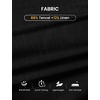 image:imageTBMPOY Mens Linen Pants Casual Travel 5 Pockets Lightweight Breathable Dress Pants Summer Beach Work TrousersBlack