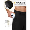 image:imageTBMPOY Mens Linen Pants Casual Travel 5 Pockets Lightweight Breathable Dress Pants Summer Beach Work TrousersBlack