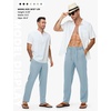 image:imageTBMPOY Mens Linen Pants Casual Travel 5 Pockets Lightweight Breathable Dress Pants Summer Beach Work TrousersLight Blue