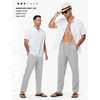 image:imageTBMPOY Mens Linen Pants Casual Travel 5 Pockets Lightweight Breathable Dress Pants Summer Beach Work TrousersLight Grey