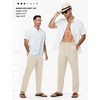 image:imageTBMPOY Mens Linen Pants Casual Travel 5 Pockets Lightweight Breathable Dress Pants Summer Beach Work TrousersOffwhite