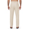 image:imageTBMPOY Mens Linen Pants Casual Travel 5 Pockets Lightweight Breathable Dress Pants Summer Beach Work TrousersOffwhite