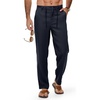 image:imageTBMPOY Mens Linen Pants Casual Travel 5 Pockets Lightweight Breathable Dress Pants Summer Beach Work TrousersNavy Blue