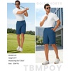 image:imageTBMPOY Mens 9 Golf Shorts Stretch Dress Quick Dry Casual Flat Front Elastic Waist Work Shorts for Men with 5 PocketsDenim Blue