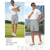 image:imageTBMPOY Mens 9 Golf Shorts Stretch Dress Quick Dry Casual Flat Front Elastic Waist Work Shorts for Men with 5 PocketsLight Grey