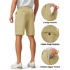 image:imageTBMPOY Mens 9 Golf Shorts Stretch Dress Quick Dry Casual Flat Front Elastic Waist Work Shorts for Men with 5 PocketsLight Khaki