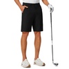 image:imageTBMPOY Mens 9 Golf Shorts Stretch Dress Quick Dry Casual Flat Front Elastic Waist Work Shorts for Men with 5 PocketsBlack