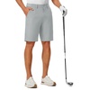 image:imageTBMPOY Mens 9 Golf Shorts Stretch Dress Quick Dry Casual Flat Front Elastic Waist Work Shorts for Men with 5 PocketsLight Grey