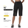 image:imageTBMPOY Womens 15 Hiking Shorts Long Bermuda Below The Knee Lightweight Quick Dry Outdoor Capris Shorts with PocketsBlack