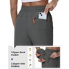image:imageTBMPOY Womens 15 Hiking Shorts Long Bermuda Below The Knee Lightweight Quick Dry Outdoor Capris Shorts with PocketsDark Grey