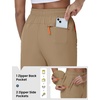 image:imageTBMPOY Womens 15 Hiking Shorts Long Bermuda Below The Knee Lightweight Quick Dry Outdoor Capris Shorts with PocketsKhaki