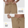 image:imageTBMPOY Womens 15 Hiking Shorts Long Bermuda Below The Knee Lightweight Quick Dry Outdoor Capris Shorts with PocketsKhaki
