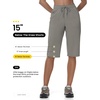 image:imageTBMPOY Womens 15 Hiking Shorts Long Bermuda Below The Knee Lightweight Quick Dry Outdoor Capris Shorts with PocketsLight Grey