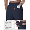 image:imageTBMPOY Womens 15 Hiking Shorts Long Bermuda Below The Knee Lightweight Quick Dry Outdoor Capris Shorts with PocketsNavy