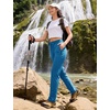 image:imageTBMPOY Womens Hiking Pants Lightweight Water Resistant Travel Casual Stretch Quick Dry Work Outdoor Zipper PocketsBlue