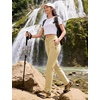 image:imageTBMPOY Womens Hiking Pants Lightweight Water Resistant Travel Casual Stretch Quick Dry Work Outdoor Zipper PocketsCamel