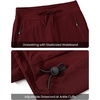 image:imageTBMPOY Womens Hiking Pants Lightweight Water Resistant Travel Casual Stretch Quick Dry Work Outdoor Zipper PocketsWine Red