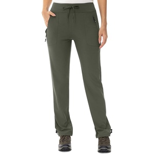 image:imageTBMPOY Womens Hiking Pants Lightweight Water Resistant Travel Casual Stretch Quick Dry Work Outdoor Zipper PocketsArmy Green