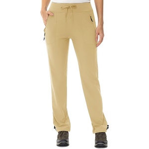 image:imageTBMPOY Womens Hiking Pants Lightweight Water Resistant Travel Casual Stretch Quick Dry Work Outdoor Zipper PocketsCamel