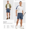image:imageTBMPOY Mens Golf Shorts 7 Stretch Dress Casual Elastic Waist Short Quick Dry Lightweight Hiking Shorts with 4 PocketsDenim Blue