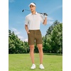 image:imageTBMPOY Mens Golf Shorts 7 Stretch Dress Casual Elastic Waist Short Quick Dry Lightweight Hiking Shorts with 4 PocketsGold Khaki