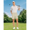 image:imageTBMPOY Mens Golf Shorts 7 Stretch Dress Casual Elastic Waist Short Quick Dry Lightweight Hiking Shorts with 4 PocketsLight Khaki