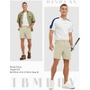 image:imageTBMPOY Mens Golf Shorts 7 Stretch Dress Casual Elastic Waist Short Quick Dry Lightweight Hiking Shorts with 4 PocketsLight Khaki