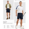 image:imageTBMPOY Mens Golf Shorts 7 Stretch Dress Casual Elastic Waist Short Quick Dry Lightweight Hiking Shorts with 4 PocketsNavy
