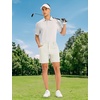 image:imageTBMPOY Mens Golf Shorts 7 Stretch Dress Casual Elastic Waist Short Quick Dry Lightweight Hiking Shorts with 4 PocketsOffwhite