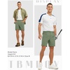 image:imageTBMPOY Mens Golf Shorts 7 Stretch Dress Casual Elastic Waist Short Quick Dry Lightweight Hiking Shorts with 4 PocketsSage Green