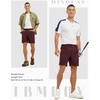 image:imageTBMPOY Mens Golf Shorts 7 Stretch Dress Casual Elastic Waist Short Quick Dry Lightweight Hiking Shorts with 4 PocketsWine Red