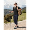 image:imageTBMPOY Womens UPF 50 Fishing Safari Hiking Sun Shirt Uv Protection Button Down Long Sleeve Camp Outdoor Travel ClothesBlack