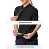 image:imageTBMPOY Womens UPF 50 Fishing Safari Hiking Sun Shirt Uv Protection Button Down Long Sleeve Camp Outdoor Travel ClothesBlack